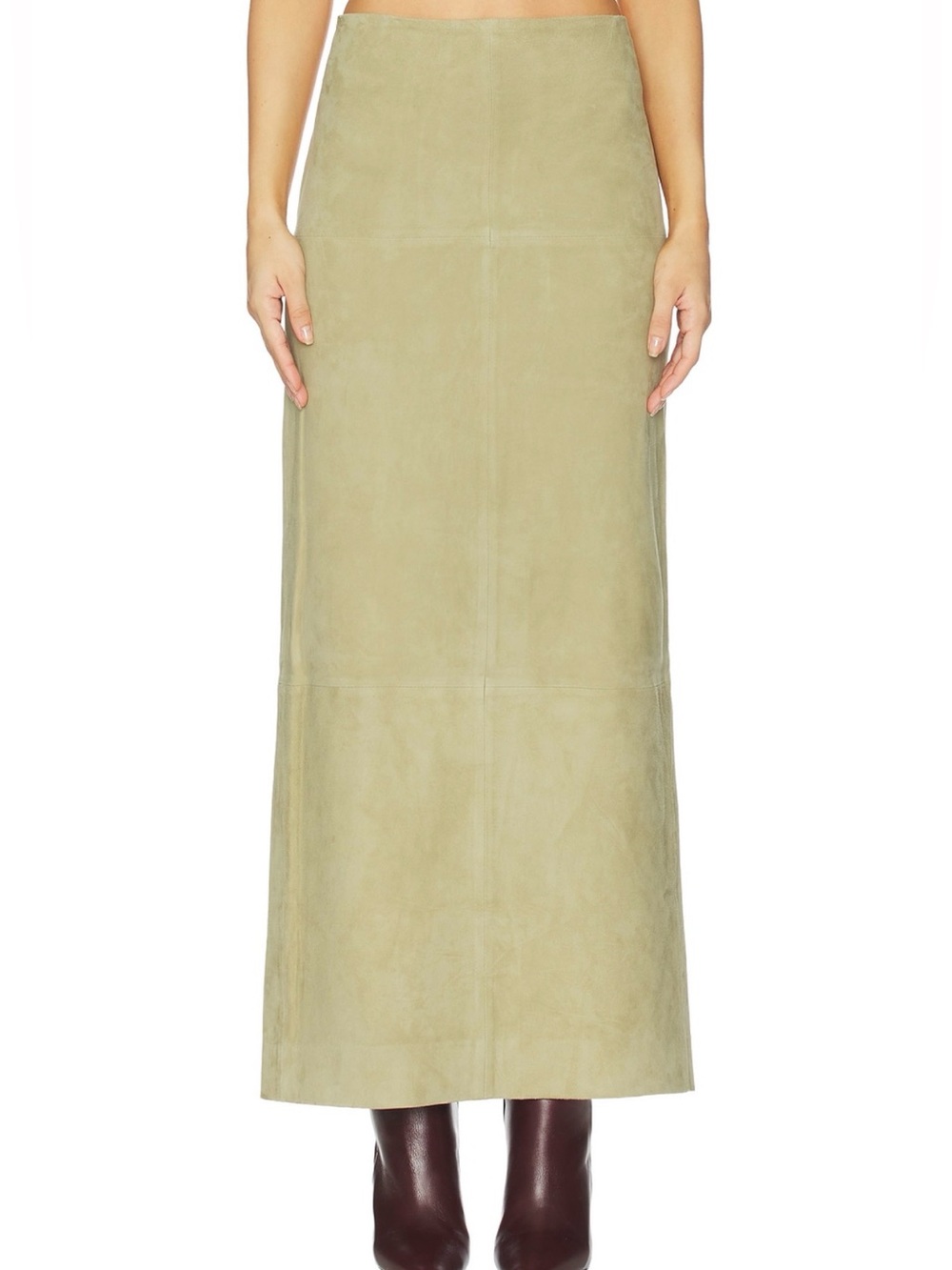 SRG Sonya suede maxi skirt
